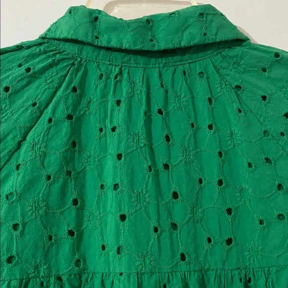 Crown & Ivy Emerald Eyelet Blouse - Picture 8 of 12